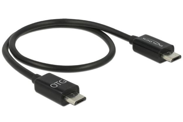 DeLOCK Kabel USB MICRO M/ M 2.0 0.3M OTG czarny