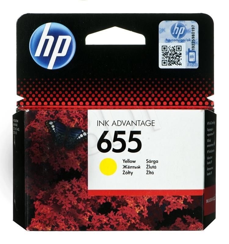 HP Tusz żółty 655655=CZ112AE 600 str.