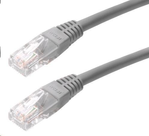 LYNX Patch kabel Cat5E, UTP - 0,5m, šedý (prodej po 10 ks)