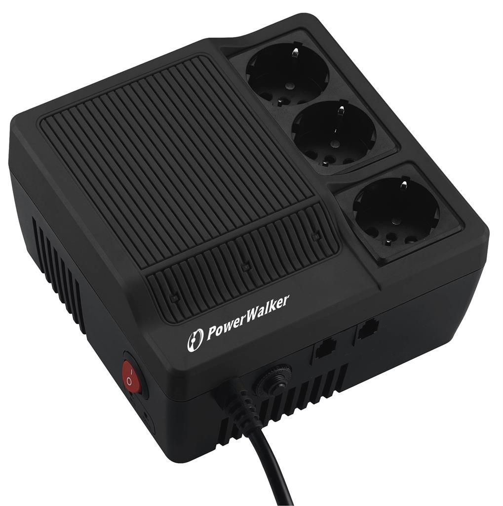 PowerWalker Stabilizator napięcia AVR 220/230/240V 1000VA 3X Schuko OUT