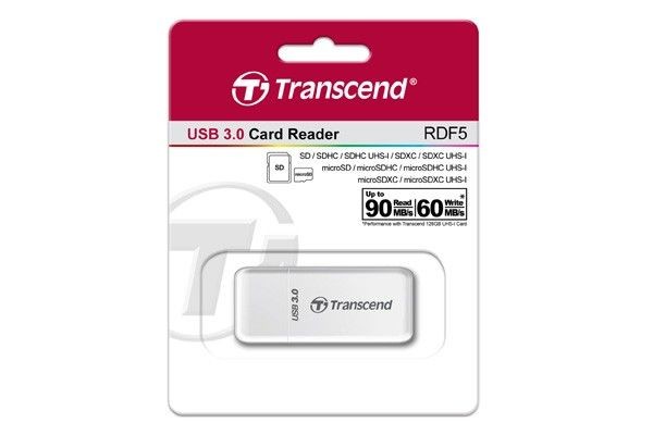 Transcend TS-RDF5W card reader USB 3.1 Gen 1 SD/microSD white