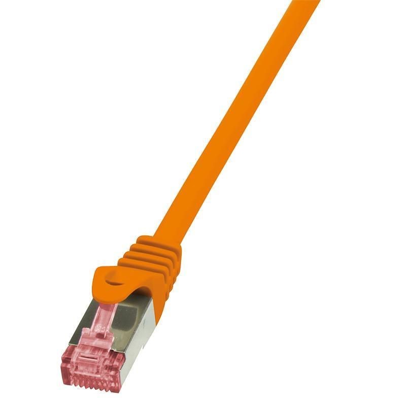 LogiLink CQ2028S Patchcord Cat.6 S/FTP PIMF PrimeLine 0,5m, pomarańczowy