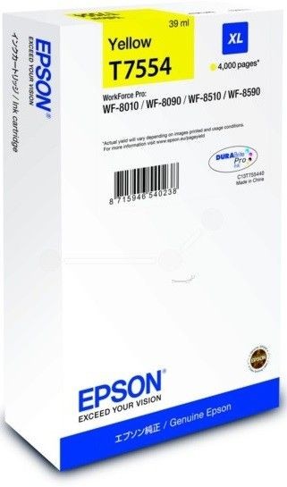 Epson Ink bar WF-8xxx Series Ink Cartridge XL Yellow - 4000str. (39 ml)