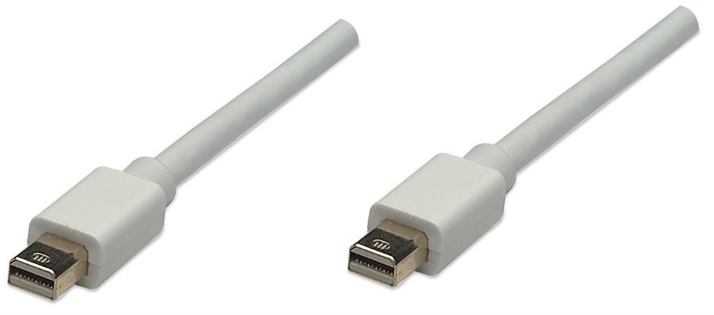 Manhattan kabel Mini DisplayPort, Male to Male, 1m, White