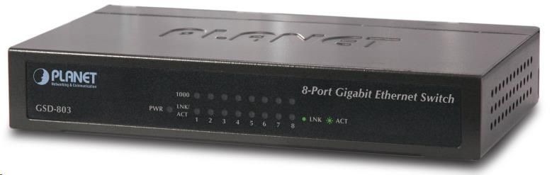 Planet Switch niezarządzalny GSD-803 8-Port 1000Mb/s SOHO