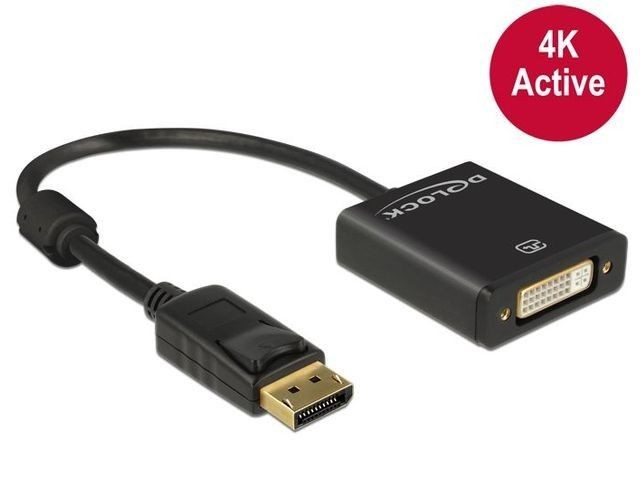 DeLOCK DeLock DisplayPort 1.2 > DVI 24+5 (ST-BU) Adapter 4K Schwarz