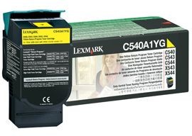 Lexmark C540A1YG Toner yellow zwrotny 1000 str. C540/C543/C544/C546/X543/X544/X546
