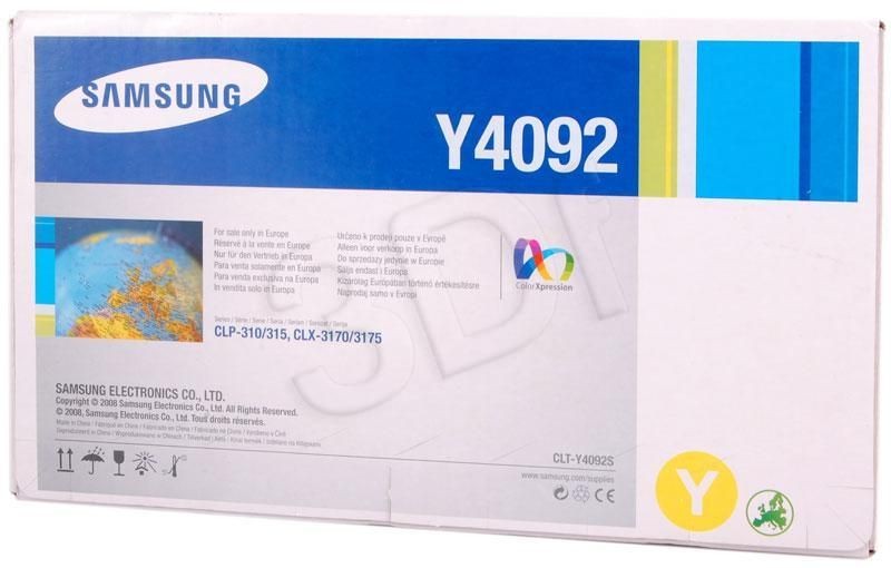 Samsung CLT-Y4092S - Gelb - Original - Tonerpatrone Der Anschaffungspreis für nicht originale Toner liegt häufig unter dem, der für Original Verbrauchsm