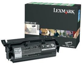 Lexmark X651A11E Toner black zwrotny 7000 str. X651de/X652de/X654de/X656de/X656dte/