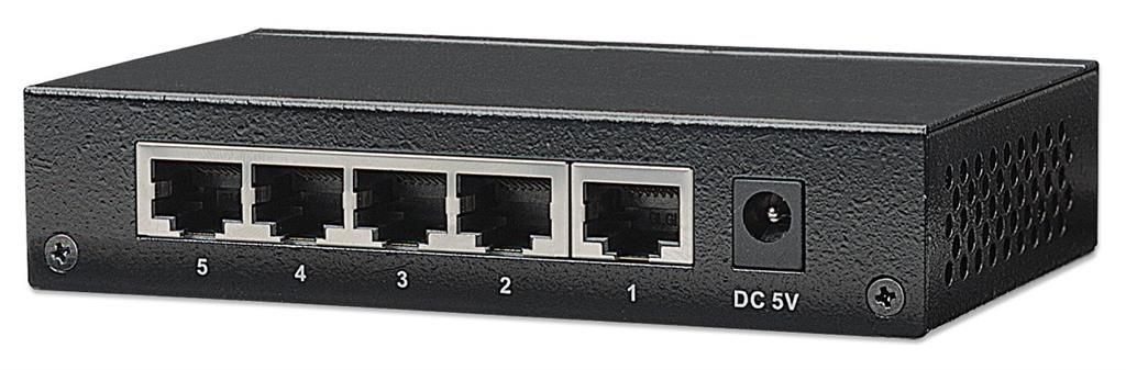 Intellinet Network Solutions INTELLINET 530378 Intellinet Gigabit switch 5x 10/100/1000 Mb/s RJ45 desktop metal czarny