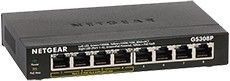 Netgear Switch niezarządzalny GS308P 8 x 10/100/1000 4xPoE 53W Metal