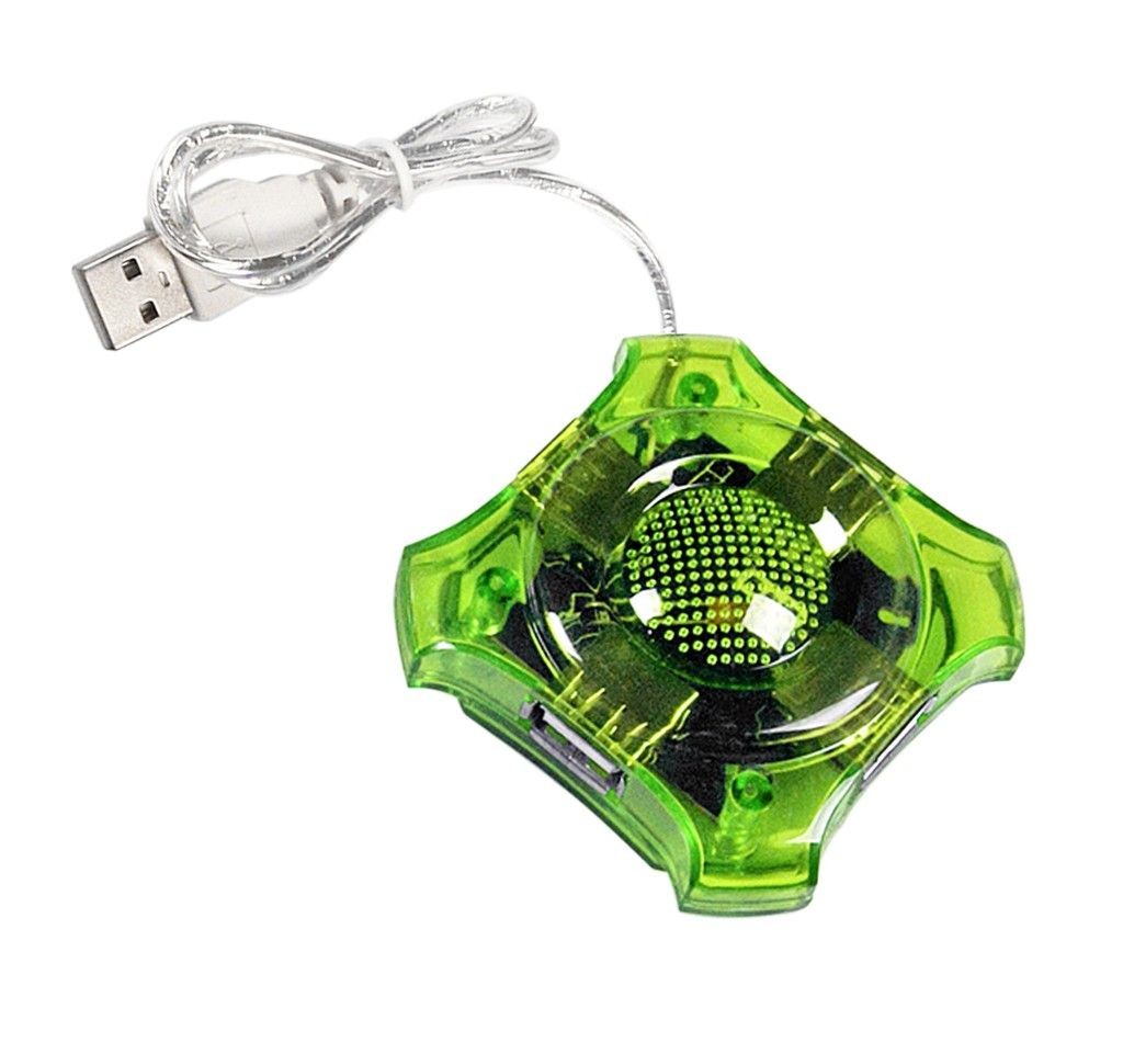 Esperanza Hub USB 2.0 4 porty Star zielony