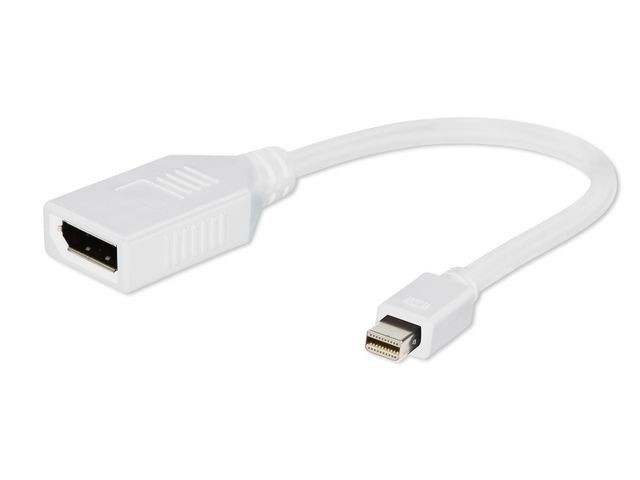 Gembird A-MDPM-DPF-001-W adapter Displayport mini(M) -> Displayport(F), biały, na kablu 10cm