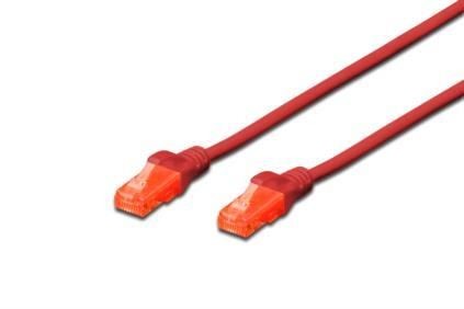 Digitus DK-1612-030/R Kabel patch cord UTP, CAT.6, czerwony, 3,0m, 15 LGW