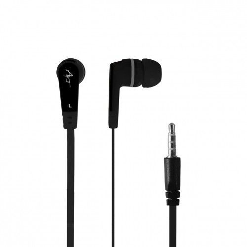 ART Słuchawki douszne z mikrofonem S2B czarne smartfon/Mp3/tablet