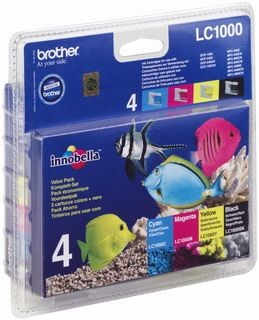 Brother LC1000VALBP Zestaw LC1000 CMYK Blister Pack 500str DCP330C / DCP540CN / MFC5460C