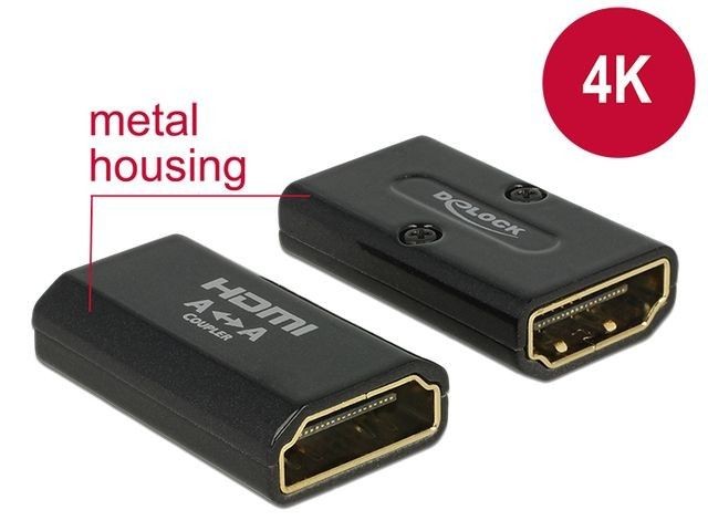 DeLOCK Adapter HDMI(F)->HDMI(F) Beczka 4K