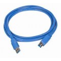 Gembird Kabel USB 3.0 typu AB AM-BM 1,8 niebieski