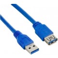 Lanberg Przedłużacz kabla USB 3.0 AM-AF niebieski 3M