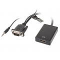 Lanberg Adapter VGA(M) + Audio -> HDMI(Ż)
