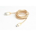 Gembird Kabel USB Typ-C oplot tekstylny/1.8m/złoty