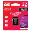 GoodRam Karta pamięci microSDHC 32GB CL10 + adapter