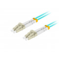 Lanberg Patchcord światłowodowy Mm Lc/Upc-Lc/Upc Duplex 3.0mm 2m Aqua