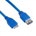 4World 08968 Kabel USB 3.0 AF- Micro BM 0.5m niebieski