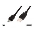 Assmann Kabel połączeniowy USB 2.0 HighSpeed 'Canon' Typ USB A/miniUSB B (5pin) M/M czarny 1m