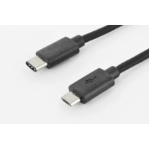 Assmann Kabel połączeniowy USB 2.0 HighSpeed Typ USB C/microUSB B M/M czarny 1,8m
