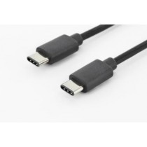 Assmann Kabel połączeniowy USB 2.0 HighSpeed Typ USB C/USB C M/M 1m Czarny