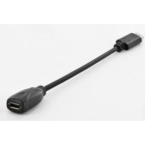 Assmann Kabel adapter USB 2.0 HighSpeed Typ USB C/micro USB B M/Ż 0,15m Czarny
