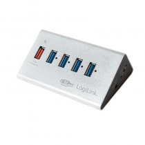 LogiLink UA0227 - Hub biurkowy USB 3.0 Hub 4-portowy, z zasilaczem