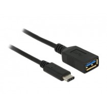 DeLOCK Adapter USB Type-C(M)->USB-A(F) 3.1 15cm