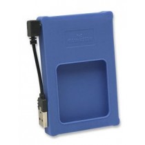 Manhattan USB 2.0 2,5 SATA silikonový box na externí HDD, modrý