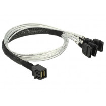 DeLOCK Kabel SAS Mini HD SFF-8643(M) - 4xSATA7 PIN(F) 0.5m