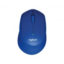 Logitech M330 SILENT PLUS Mouse 3 buttons wireless 2.4 GHz USB wireless receiver blue