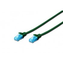 Digitus Patch cord U/UTP kat.5e PVC 0,25m Zielony