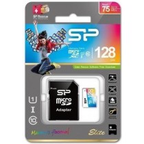 Silicon-Power Karta pamięci microSDHC Colorful 128GB U1 10MB/S + Adapter