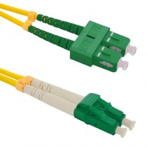 Qoltec 54035 Optic Patchcord SC/APC-LC/APC Singlemode 9/125 G652D Duplex 1m