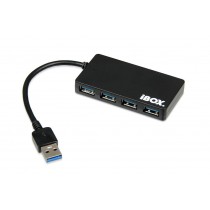 I-BOX Hub USB 3.0 4-porty, slim IUH3F56 Czarny
