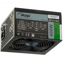 Akyga Zasilacz ATX 600W AK-P3-600 P4+4 2x PCI-E 6+2 pin 5x SATA 2x Molex PPFC FAN 12cm