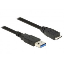 DeLOCK Kabel USB 3.0 0.5m micro AM-BM czarny