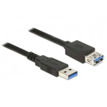 DeLOCK Przedłużacz USB 3.0 0.5m AM-AF czarny