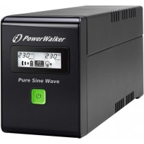 PowerWalker UPS POWER WALKER LINE-INTERACTIVE 600VA 3X IEC 230V,PURE SINE WAVE,RJ11/45 IN/OUT,USB,LCD (Pełna sinusoida)