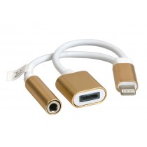 Tracer _Adapter iPhone7 8PIN Male / 8PIN + AUX Female