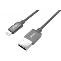 Unitek Kabel USB - Lightning Y-C499AGY 1m, szary, iPod, iPhone, iPad