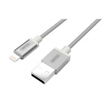 Unitek Kabel USB - Lightning Y-C499ASL 1m, srebrny, iPod, iPhone, iPad