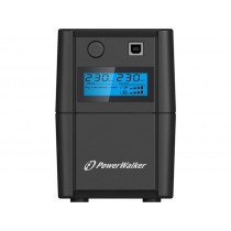 PowerWalker UPS LINE-INTERACTIVE 650VA, 4x IEC, RJ11 IN/OUT, USB, LCD