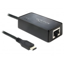 DeLOCK Karta sieciowa USB TYPE-C 3.1 1X RJ45 1GB na kablu